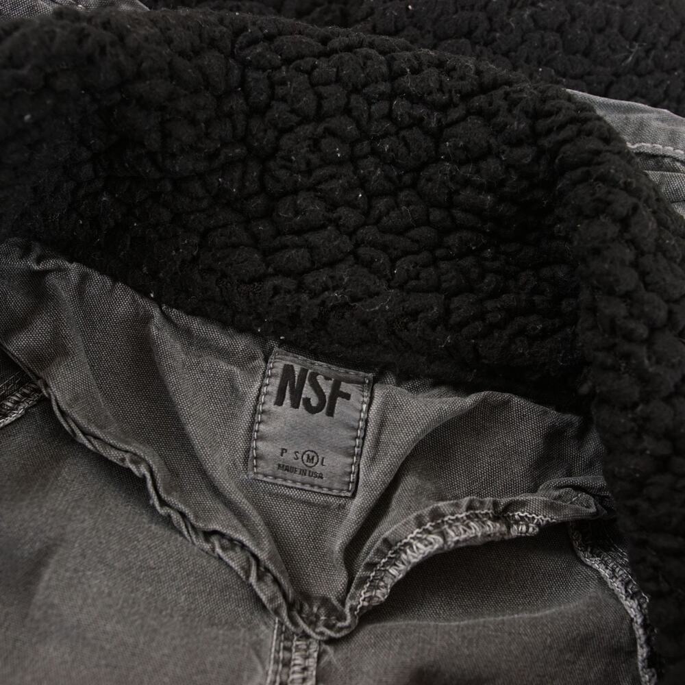 NSF Washed Gray Oversized Utility Vest Sherpa Lined Womens Sz M - Picture 5 of 8